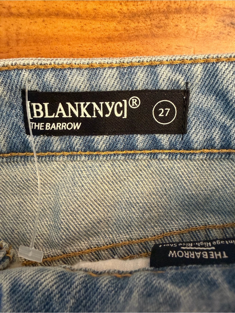 Blank NYC Crocheted Patch Light Blue Denim Shorts-Size 27 - Picture 5 of 6